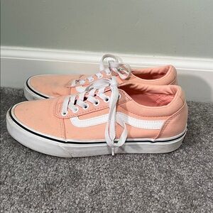 Vans Old Skool Classic Low Top Light Peach/White Sneaker Sz 7.5
